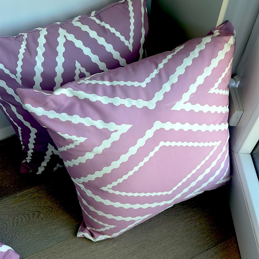 Beautiful decorative waterproof pillows for outdoors or indoors.